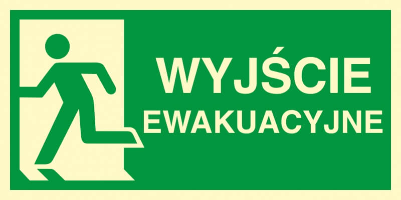 Núdzová Značka - Smer K Núdzovému Východu - Vľavo - Ac 100 Ce Ps 1 Núdzová Značka - Smer K Núdzovému Východu - Vľavo - Ac 100 Ce Ps