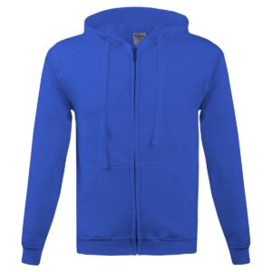 MIKINA S KAPUCŇOU ZAPÍNANÁ 280G MODRÁ