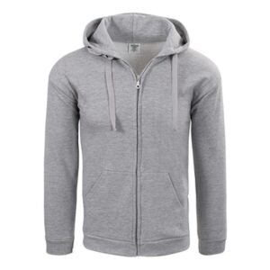 MIKINA S KAPUCŇOU ZAPÍNANÁ 280G ŠEDÁ