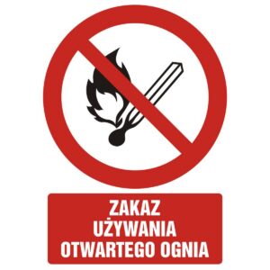 ZNAČKA ZDRAVIA A BEZPEČNOSTI - ZÁKAZ POUŽÍVANIA OTVORENÉHO OHŇA - GC054 DJ PN