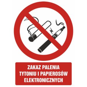 ZNAČKA ZDRAVIA A BEZPEČNOSTI - ZÁKAZ FAJČENIA TABAKA A ELEKTRONICKÝCH CIGARET - GC071 DJ PN