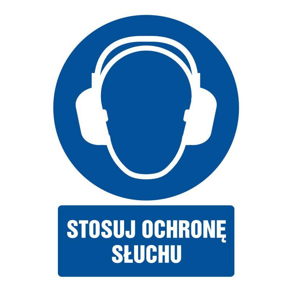 OZNAČENIE ZDRAVIA A BEZPEČNOSTI - POUŽÍVAJTE OCHRANU SLUCHU - GL 005 BK PN