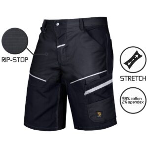 ČIERNE KRÁTKE NOHAVICE LANDER SPANDEX