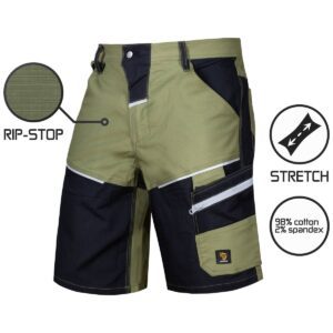 KRÁTKE NOHAVICE LANDER SPANDEX ZELENÉ