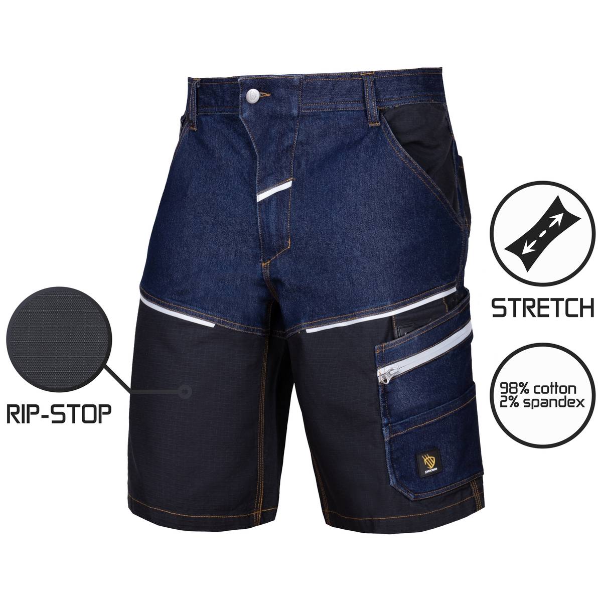 KRÁTKE NOHAVICE LANDER SPANDEX JEANS