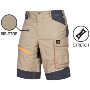 LIDO SPANDEX KHAKI KRÁTKE NOHAVICE