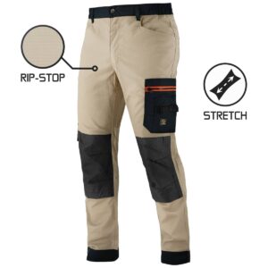 MEGAWORK RIP-STOP STRETCH NOHAVICE KHAKI
