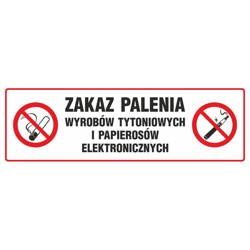 ZNAČKA - ZÁKAZ FAJČENIA TABAKOVÝCH VÝROBKOV A ELEKTRONICKÝCH CIGARET - NE028 BH PN
