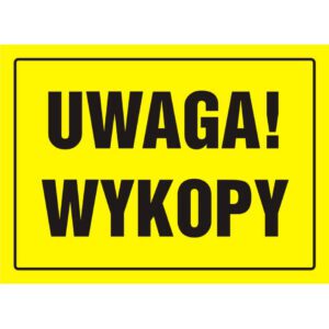 STAVEBNÁ DOSKA - POZOR! VÝKOPY - OA005 DY PN