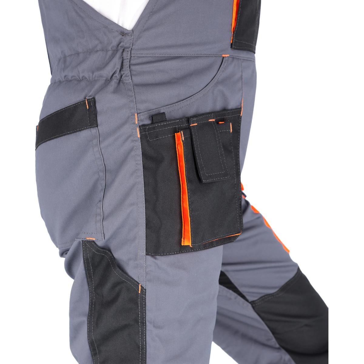 NOHAVICE PROMAN STRETCH 250 BIB ŠEDÁ ORANŽOVÁ – Obrázok 4