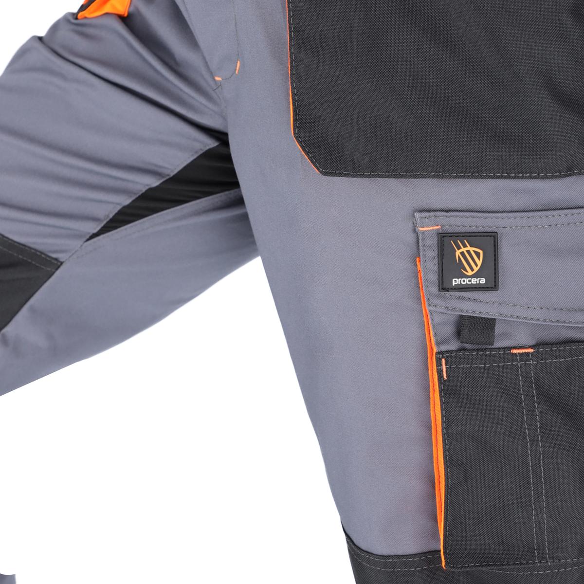 NOHAVICE PROMAN STRETCH 250 BIB ŠEDÁ ORANŽOVÁ – Obrázok 5