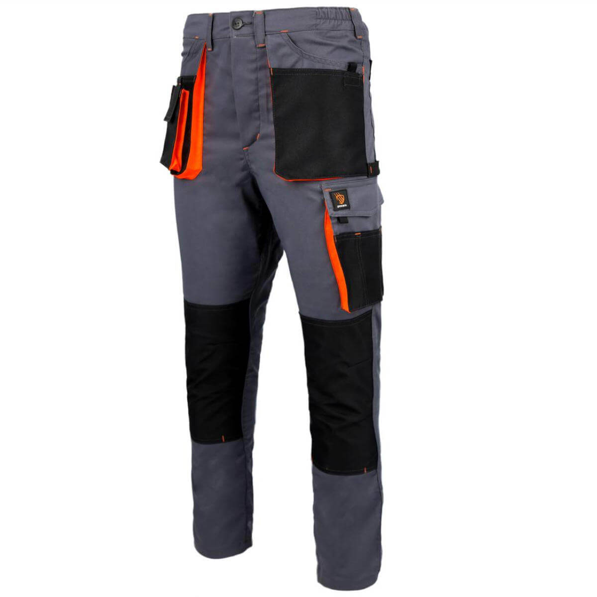PROMAN STRETCH 250 PÁSOVÉ NOHAVICE SIVO ORANŽOVÉ