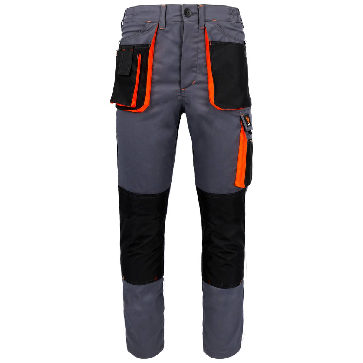 PROMAN STRETCH 250 PÁSOVÉ NOHAVICE SIVO ORANŽOVÉ – Obrázok 2
