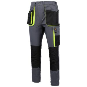 PROMAN STRETCH 250 PÁSOVÉ NOHAVICE SIVÉ ŽLTÉ