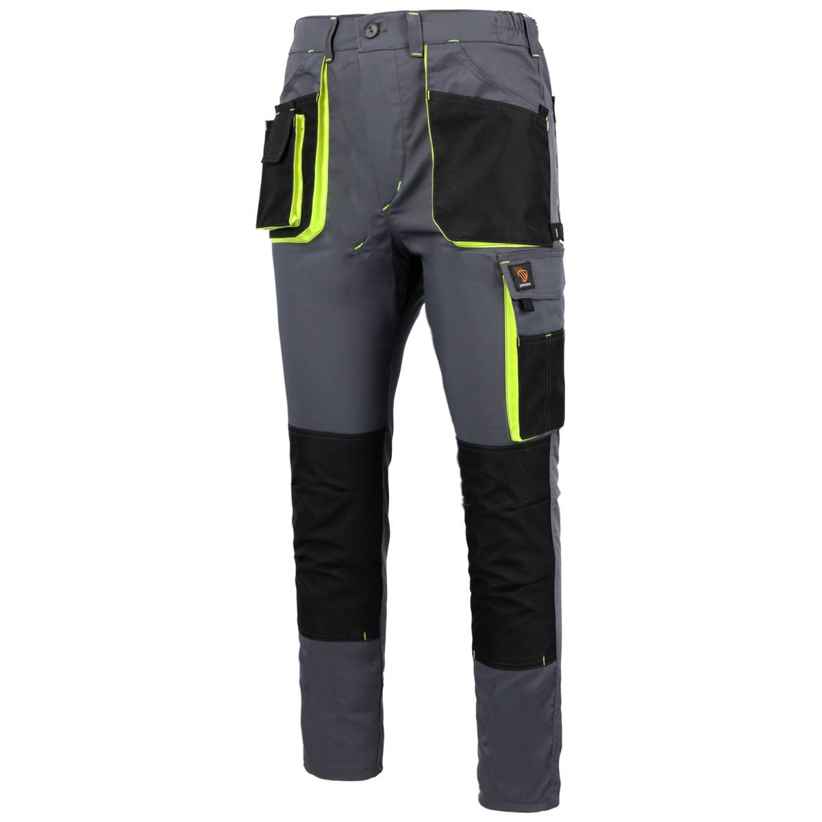 PROMAN STRETCH 250 PÁSOVÉ NOHAVICE SIVÉ ŽLTÉ