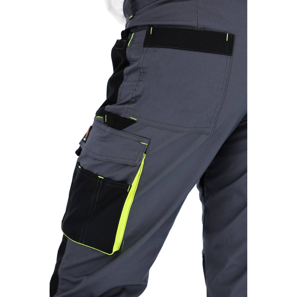 PROMAN STRETCH 250 PÁSOVÉ NOHAVICE SIVÉ ŽLTÉ – Obrázok 7