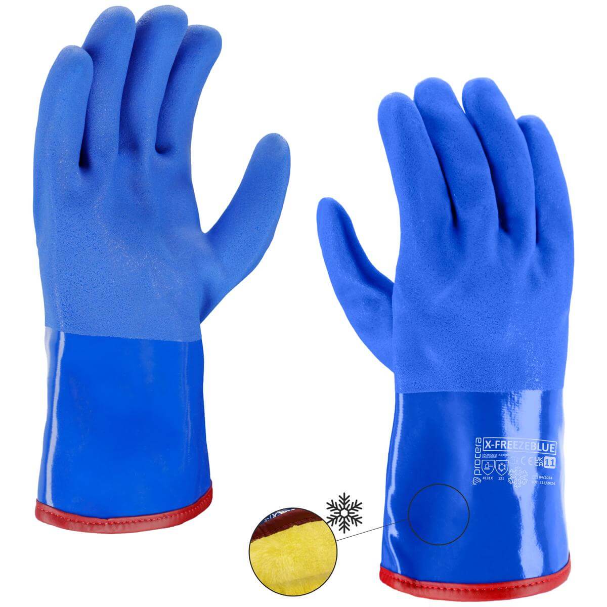 IZOLOVANÉ GUMOVÉ RUKAVICE X-FREEZEBLUE VEĽ. 11