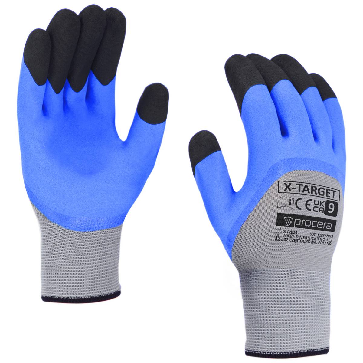 OCHRANNÉ RUKAVICE POTAŽENÉ X-TARGET LATEXOM